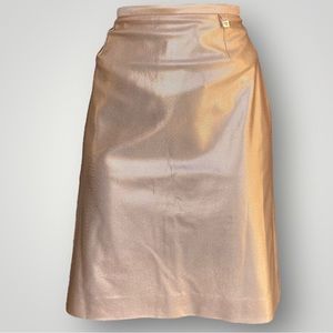 Versace Couture Pink Rose Gold Midi Skirt 🌸